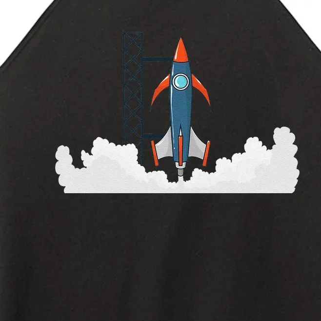 Rocket Launch Into Space Women’s Perfect Tri Rocker Tank