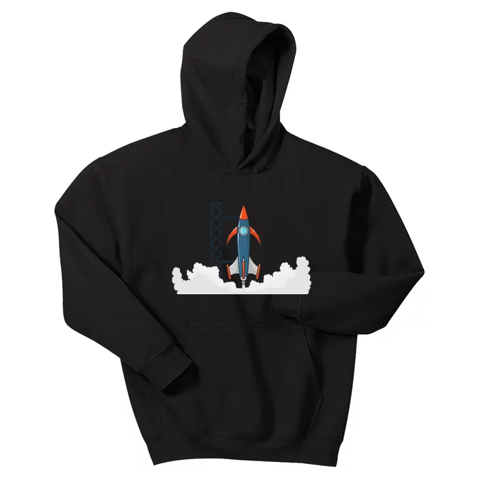 Rocket Launch Into Space Kids Hoodie