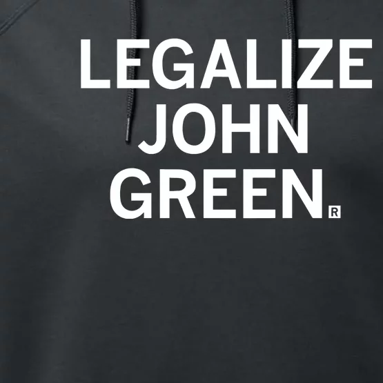 Raygunshirts Legalize John Green Performance Fleece Hoodie