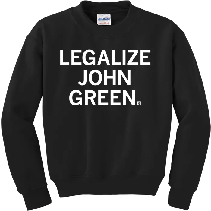 Raygunshirts Legalize John Green Kids Sweatshirt