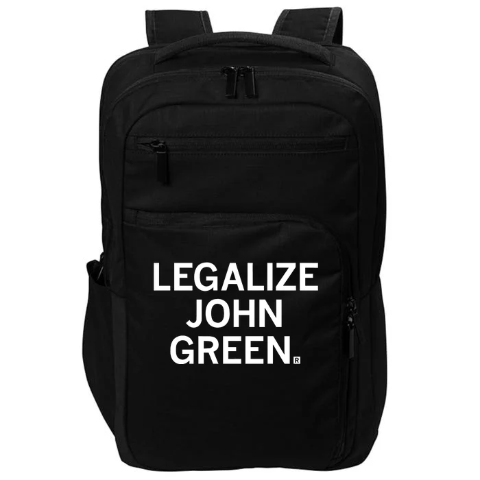 Raygunshirts Legalize John Green Impact Tech Backpack