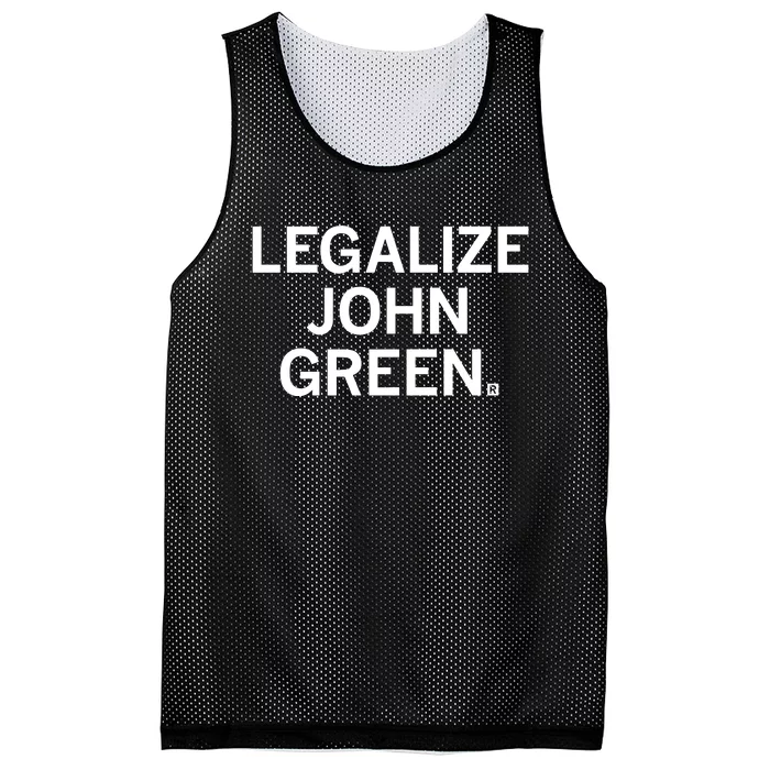 Raygunshirts Legalize John Green Mesh Reversible Basketball Jersey Tank