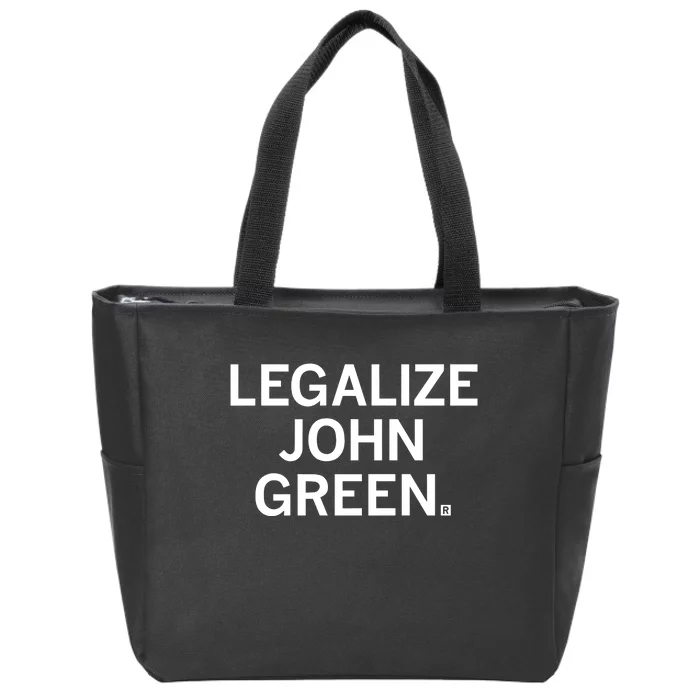 Raygunshirts Legalize John Green Zip Tote Bag