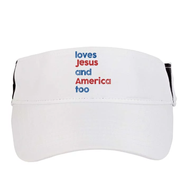 Retro Loves Jesus And America Too Adult Drive Performance Visor