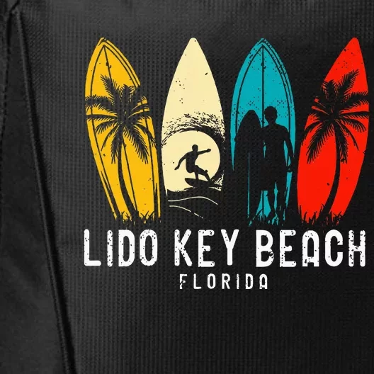 Retro Lido Key Beach Florida Surfboarder City Backpack