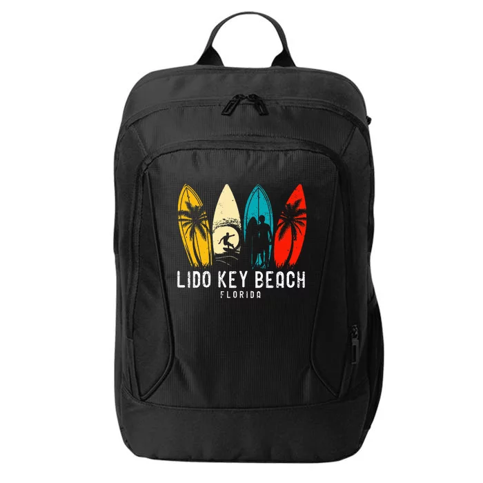 Retro Lido Key Beach Florida Surfboarder City Backpack