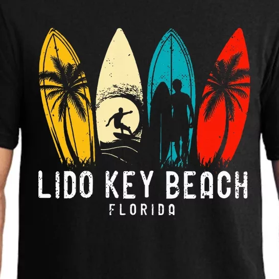 Retro Lido Key Beach Florida Surfboarder Pajama Set