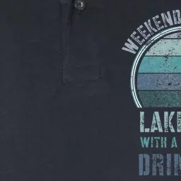 Retro Lake Life Apparel Lake Lover Weekend Forecast Drinking Softstyle Adult Sport Polo