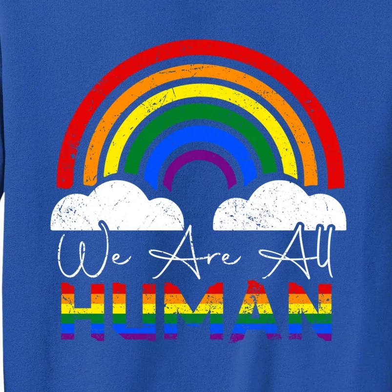 Rainbow Lgbt Lgbtq Pride We Are All Hu Gift Tall Sweatshirt