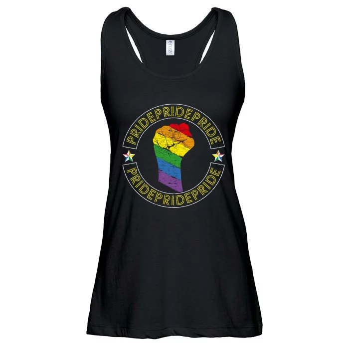 Rainbow Lesbian Lgbt Flag Ladies Essential Flowy Tank