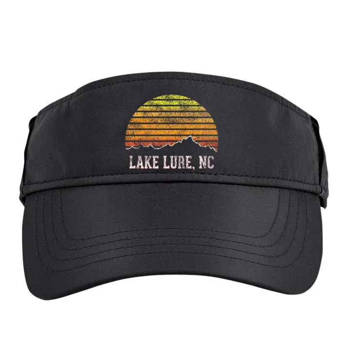 Retro Lake Lure North Carolina Mountain Sunset Adult Drive Performance Visor