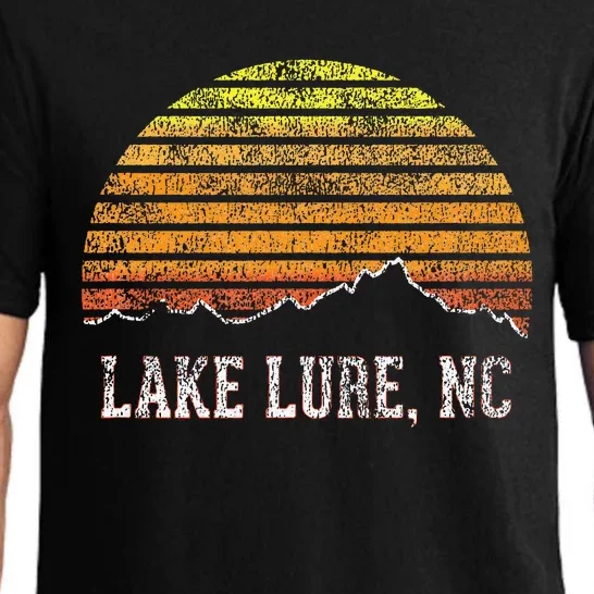 Retro Lake Lure North Carolina Mountain Sunset Pajama Set