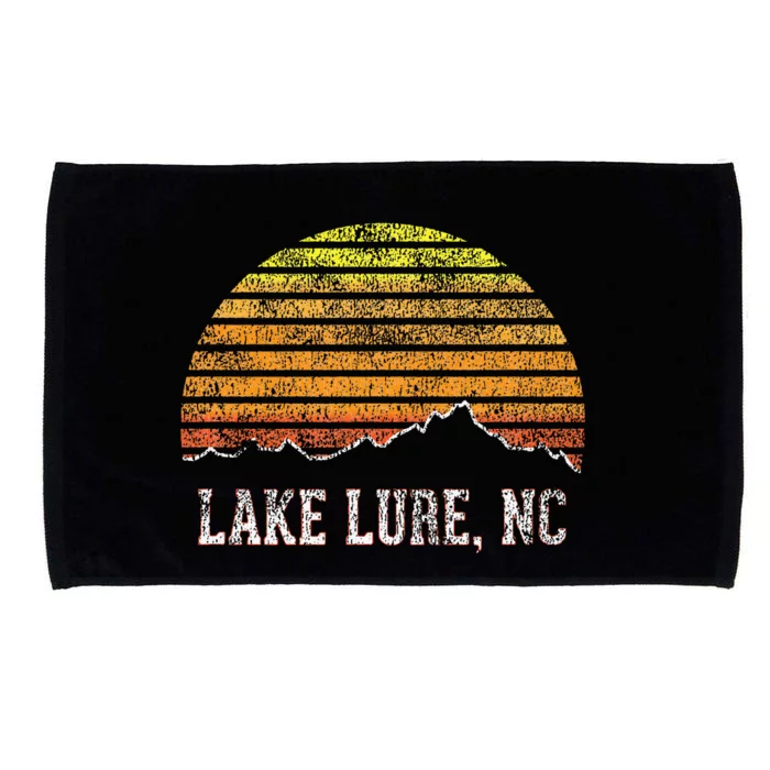 Retro Lake Lure North Carolina Mountain Sunset Microfiber Hand Towel