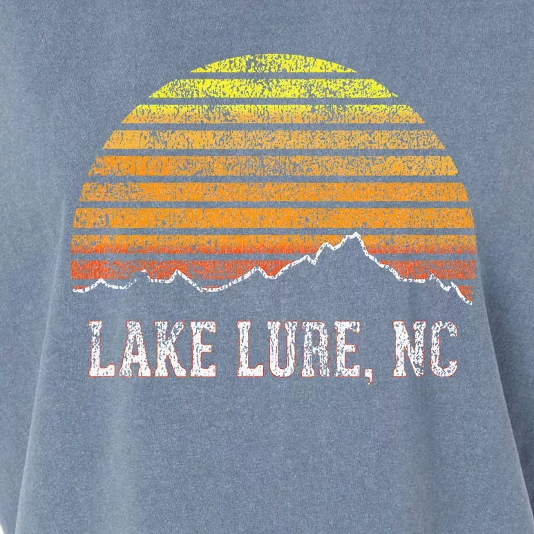 Retro Lake Lure North Carolina Mountain Sunset Garment-Dyed Women's Muscle Tee