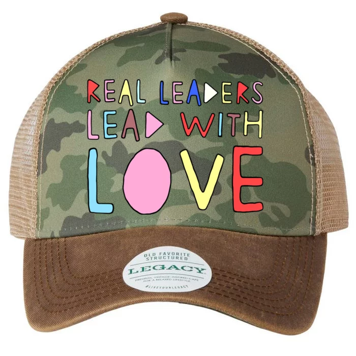 Real Leaders Lead With Love Legacy Tie Dye Trucker Hat