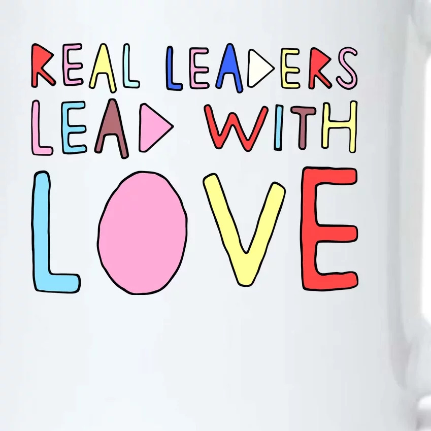 Real Leaders Lead With Love Black Color Changing Mug