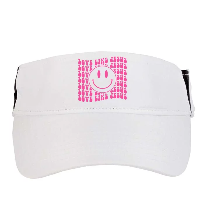 Retro Love Like Jesus Happy Face Aesthetic Adult Drive Performance Visor