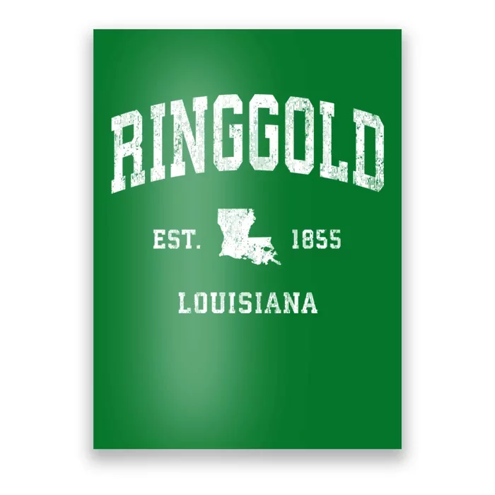 Ringgold Louisiana La Vintage Athletic Sports Poster