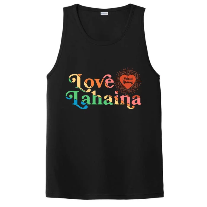 Retro Love Lahaina Maui Strong Performance Tank