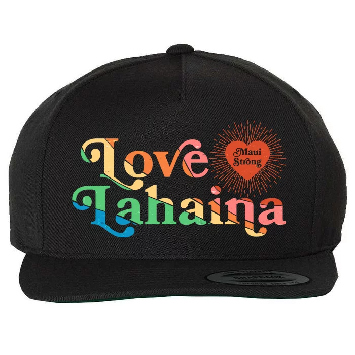 Retro Love Lahaina Maui Strong Wool Snapback Cap