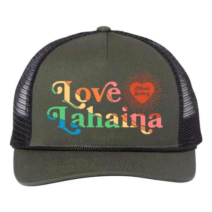 Retro Love Lahaina Maui Strong Retro Rope Trucker Hat Cap