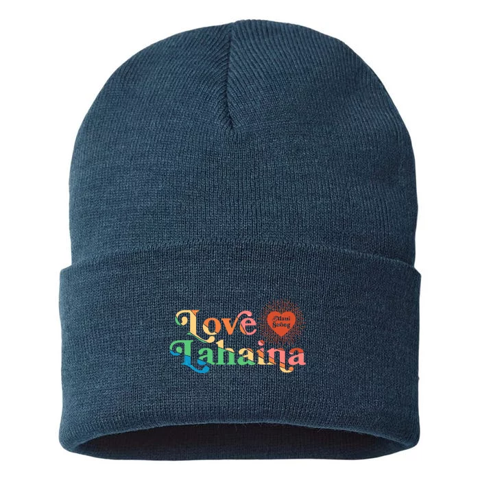 Retro Love Lahaina Maui Strong Sustainable Knit Beanie