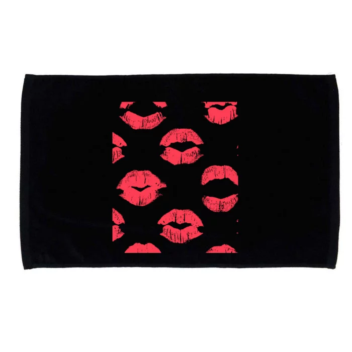 Red Lipstick Lips For Happy Valentines Day Gift Microfiber Hand Towel