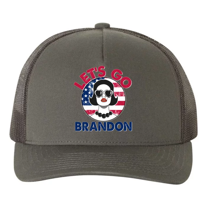 Retro Lady Let's Go Brandon Yupoong Adult 5-Panel Trucker Hat