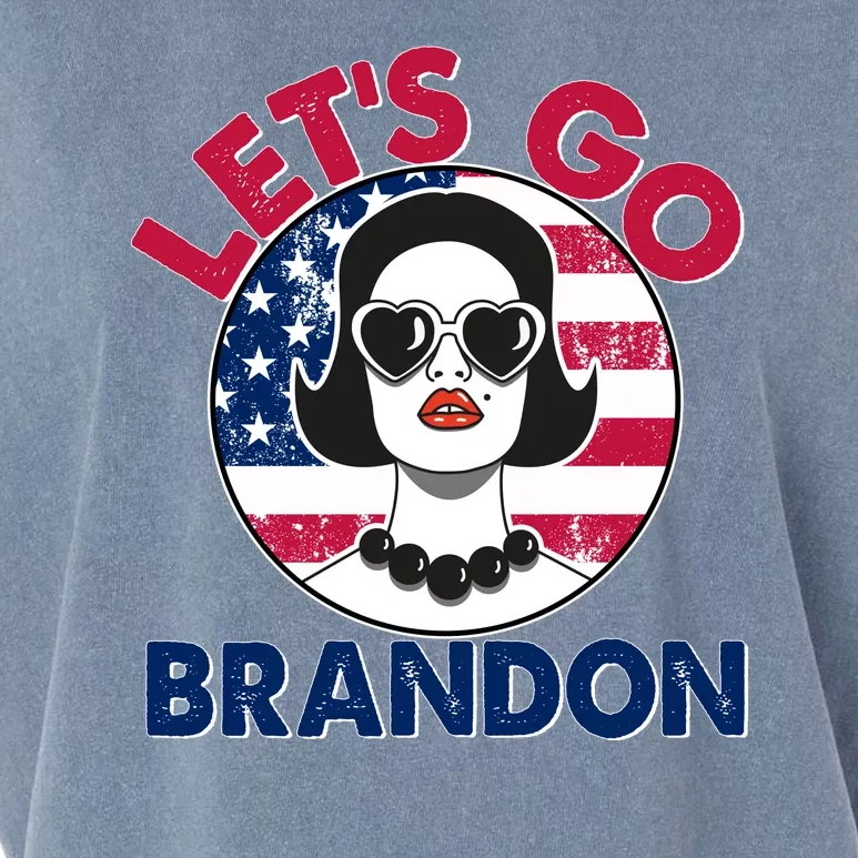 Retro Lady Let's Go Brandon Garment-Dyed Women's Muscle Tee