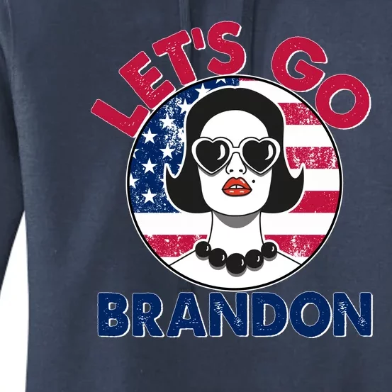 Retro Lady Let's Go Brandon Women's Pullover Hoodie