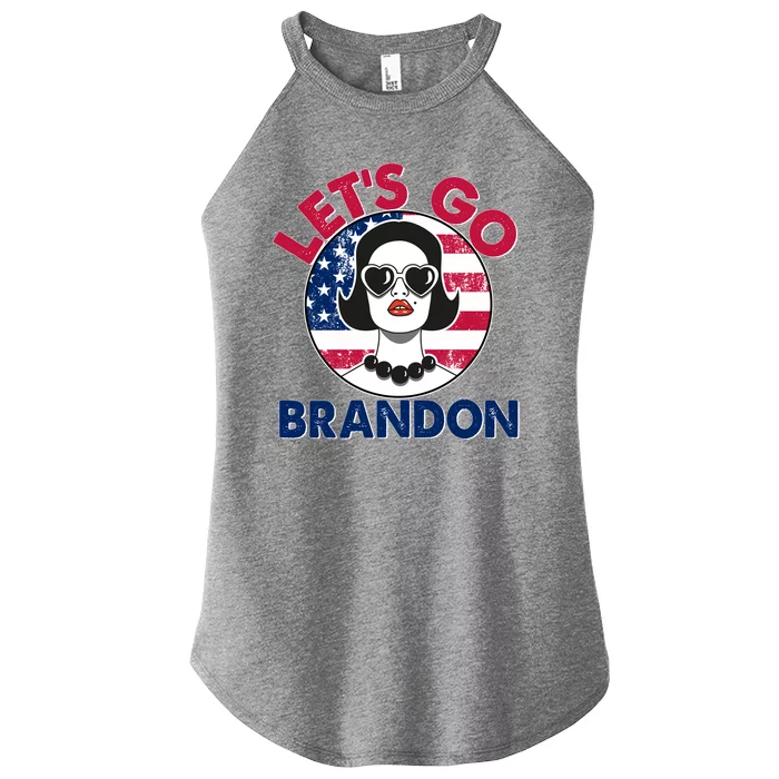 Retro Lady Let's Go Brandon Women’s Perfect Tri Rocker Tank