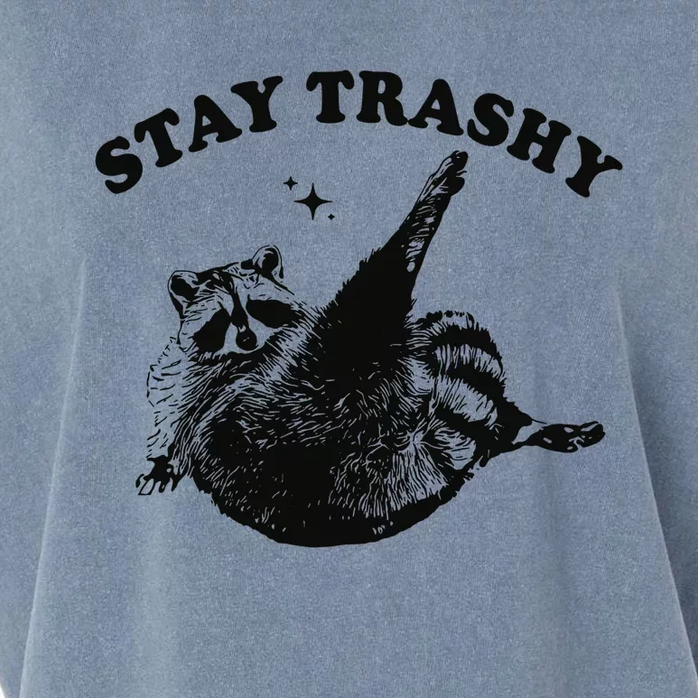 Raccoon Lover Meme Stay Trashy Garment-Dyed Women's Muscle Tee