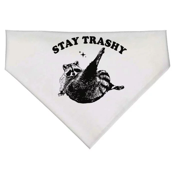 Raccoon Lover Meme Stay Trashy USA-Made Doggie Bandana