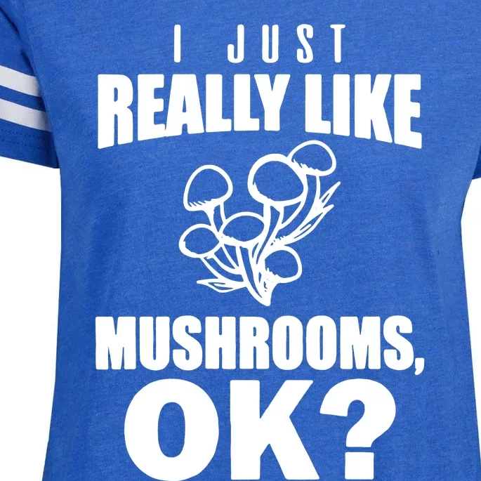 Really Like Mushrooms Enza Ladies Jersey Football T-Shirt