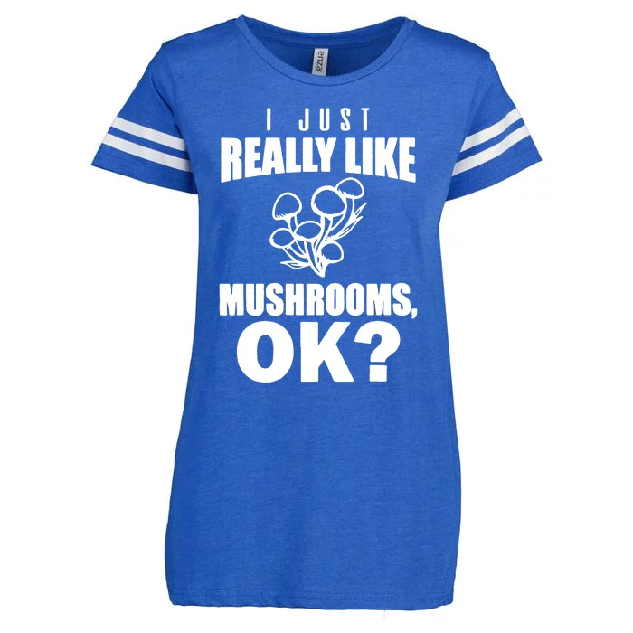 Really Like Mushrooms Enza Ladies Jersey Football T-Shirt