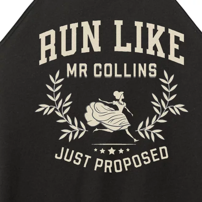 Run Like Mr Collins Just Proposed Funny Books And Running Women’s Perfect Tri Rocker Tank