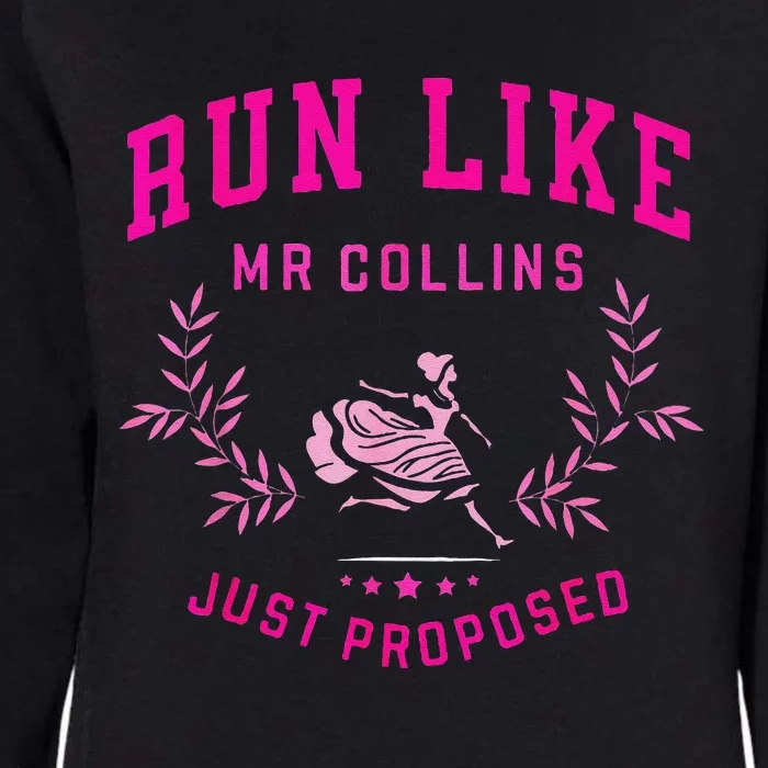 Run Like Mr.Collins Just Proposed Funny Books And Running Womens California Wash Sweatshirt