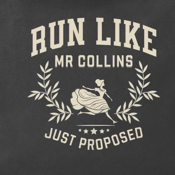 Run Like Mr Collins Just Proposed Funny Books And Running Zip Tote Bag