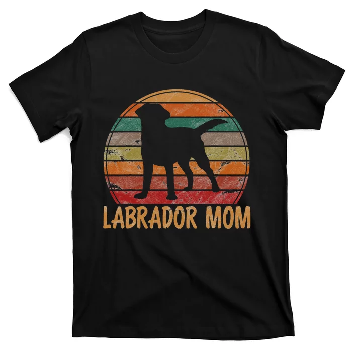 Retro Labrador Mom Dog Mother Pet Golden Black Lab Mama T-Shirt