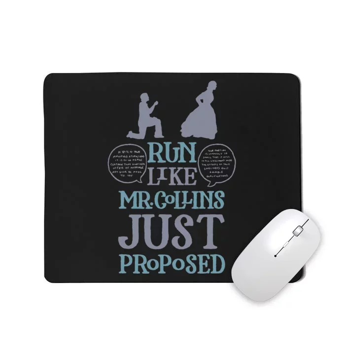 Run Like Mr. Collins Just Proposed Funny Books and Running Mousepad