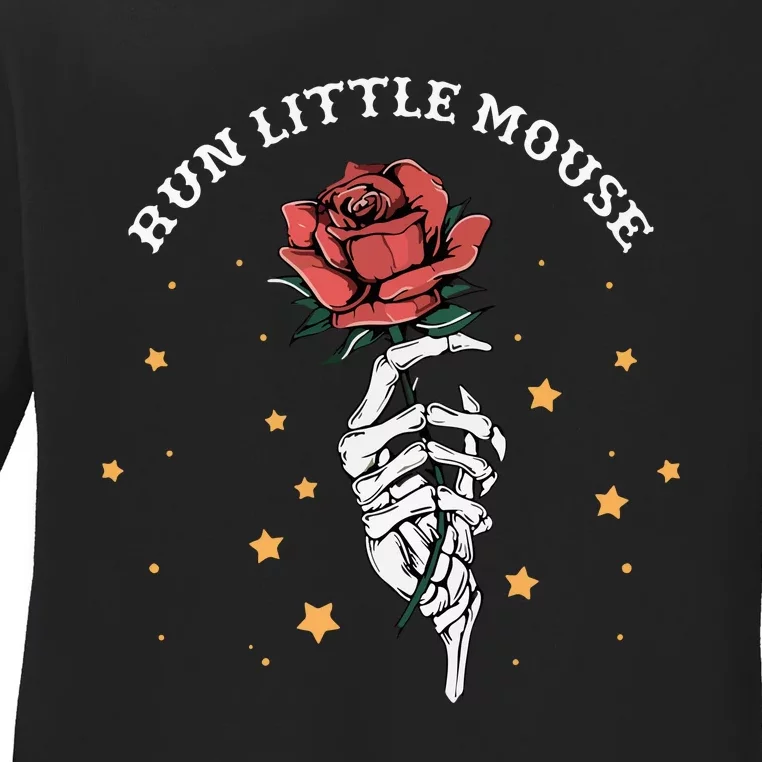 Run Little Mouse Haunting Adeline Ladies Long Sleeve Shirt