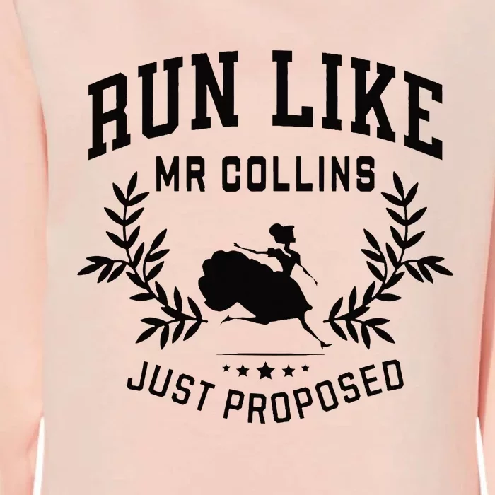 Run Like Mr Collins Just Proposed Funny Books And Running Womens California Wash Sweatshirt