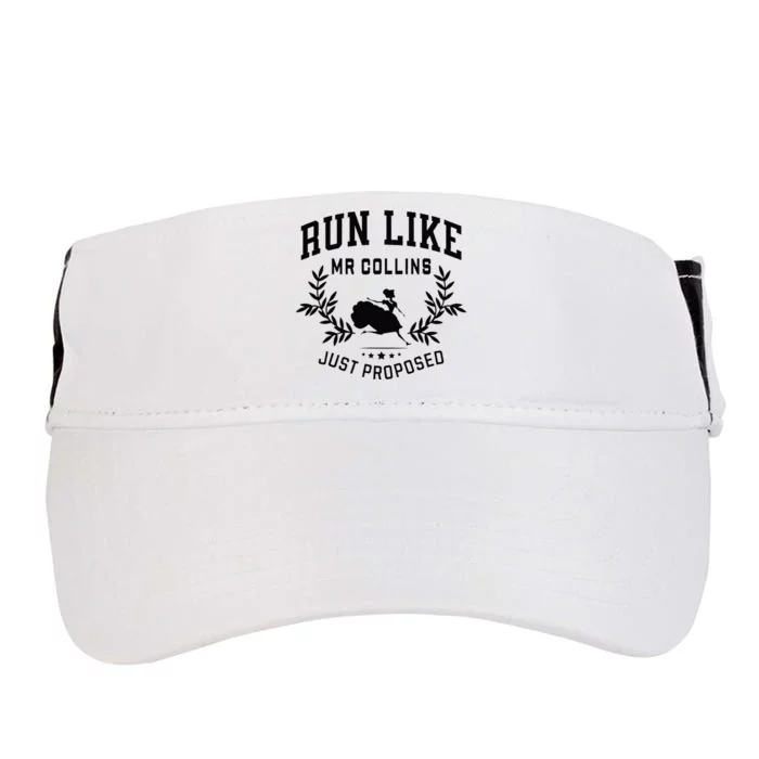 Run Like Mr Collins Just Proposed Funny Books And Running Adult Drive Performance Visor