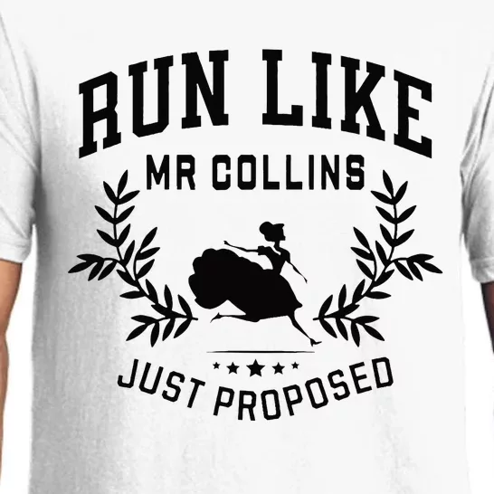 Run Like Mr Collins Just Proposed Funny Books And Running Pajama Set