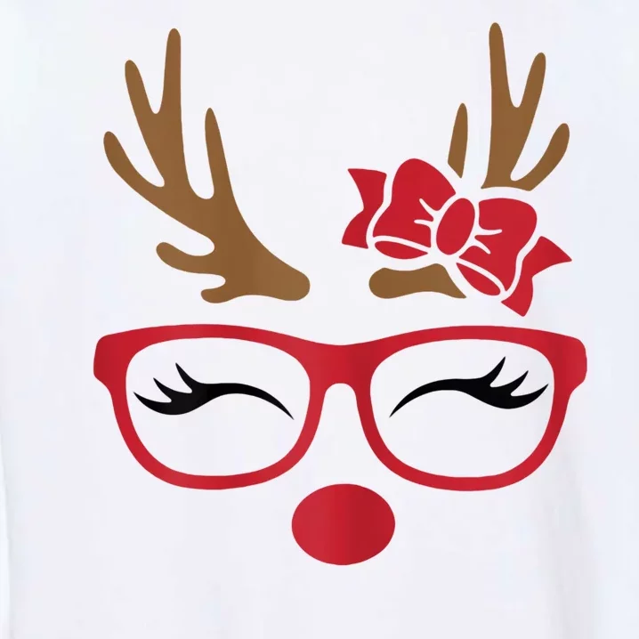 Reindeer Lady Messy Bun Garment-Dyed Sweatshirt