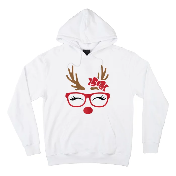 Reindeer Lady Messy Bun Hoodie