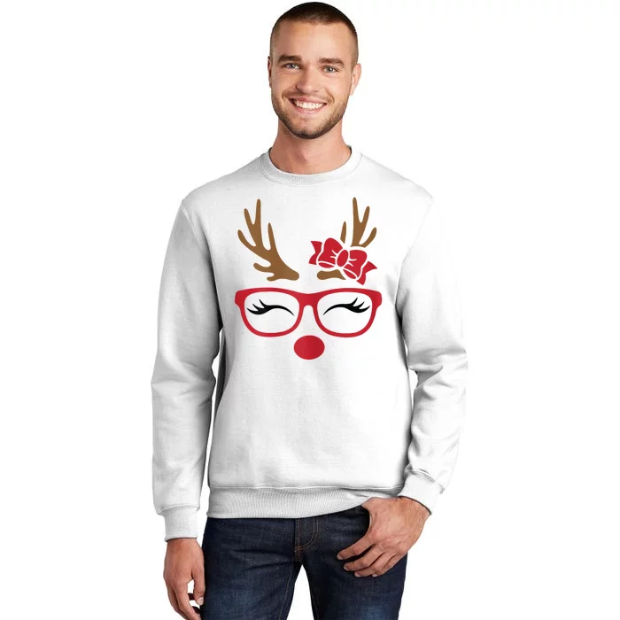 Reindeer Lady Messy Bun Sweatshirt