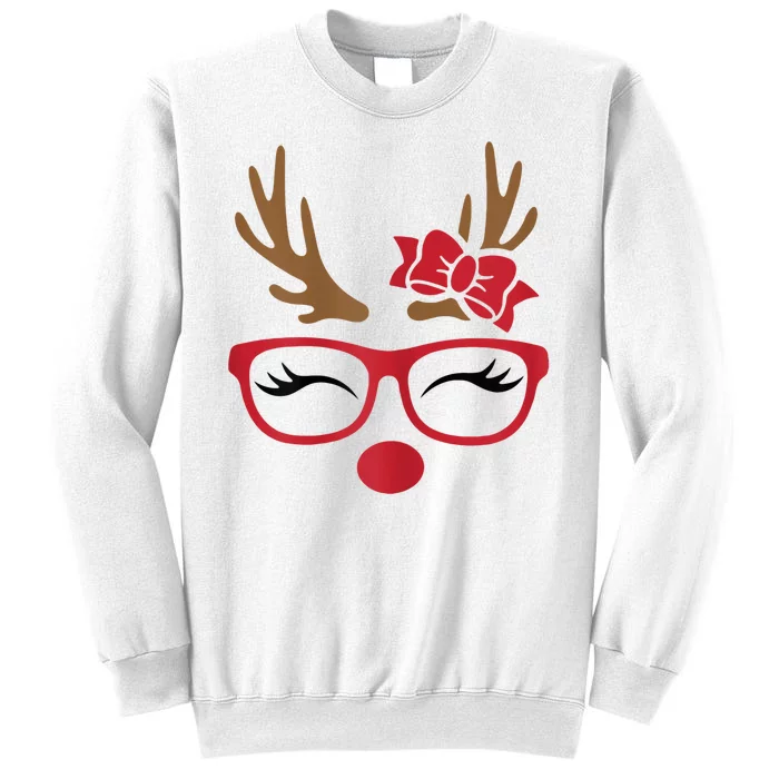 Reindeer Lady Messy Bun Sweatshirt