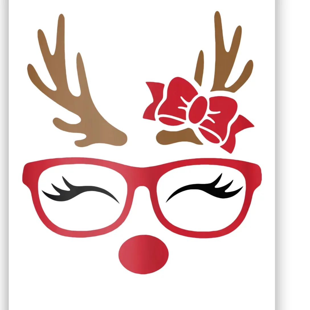 Reindeer Lady Messy Bun Poster