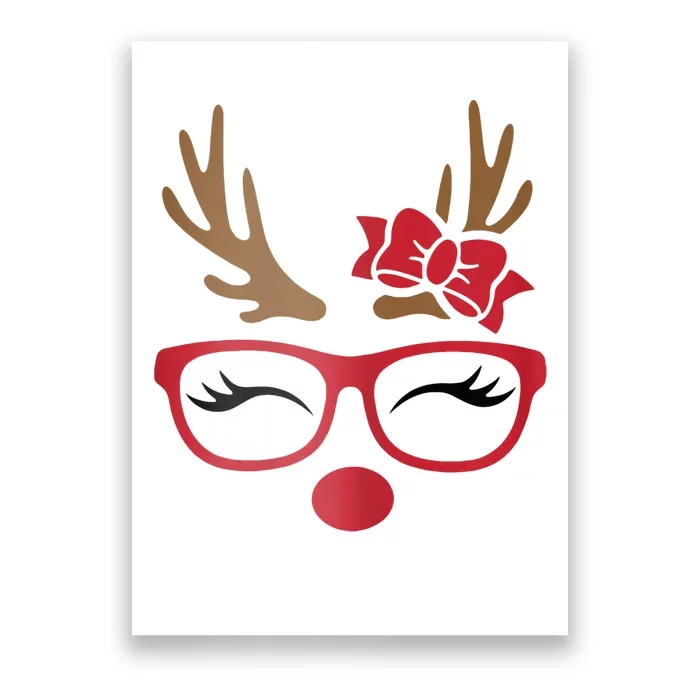 Reindeer Lady Messy Bun Poster